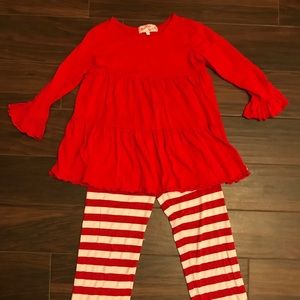 Ruffle Girl Christmas set